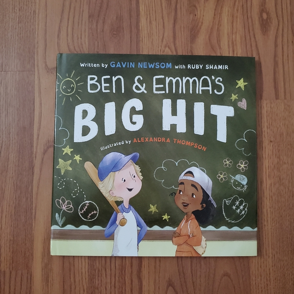 Ben & Emma's Big Hit Signed By Gavin Newsom Children's Book 2021 Authenticated